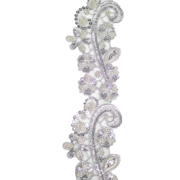 Beaded trimmimg BT 137 - Silver Grey