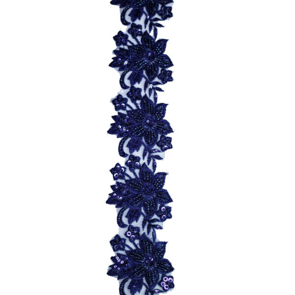 Beaded Trimming BT146 - Navy