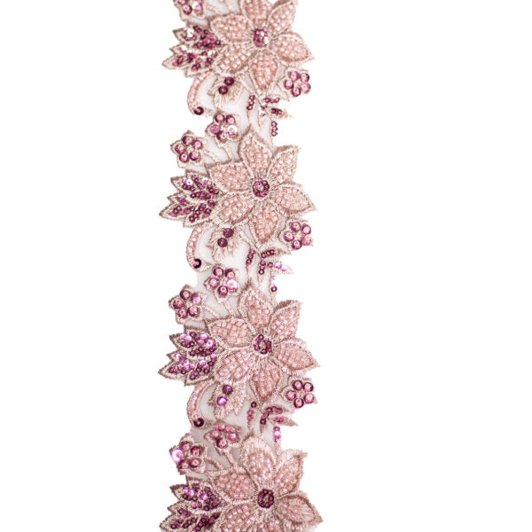 Beaded Trimming BT146 - Dusty Pink