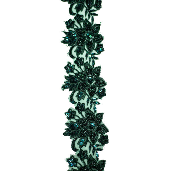 Beaded Trimming BT146 - Bottle Green
