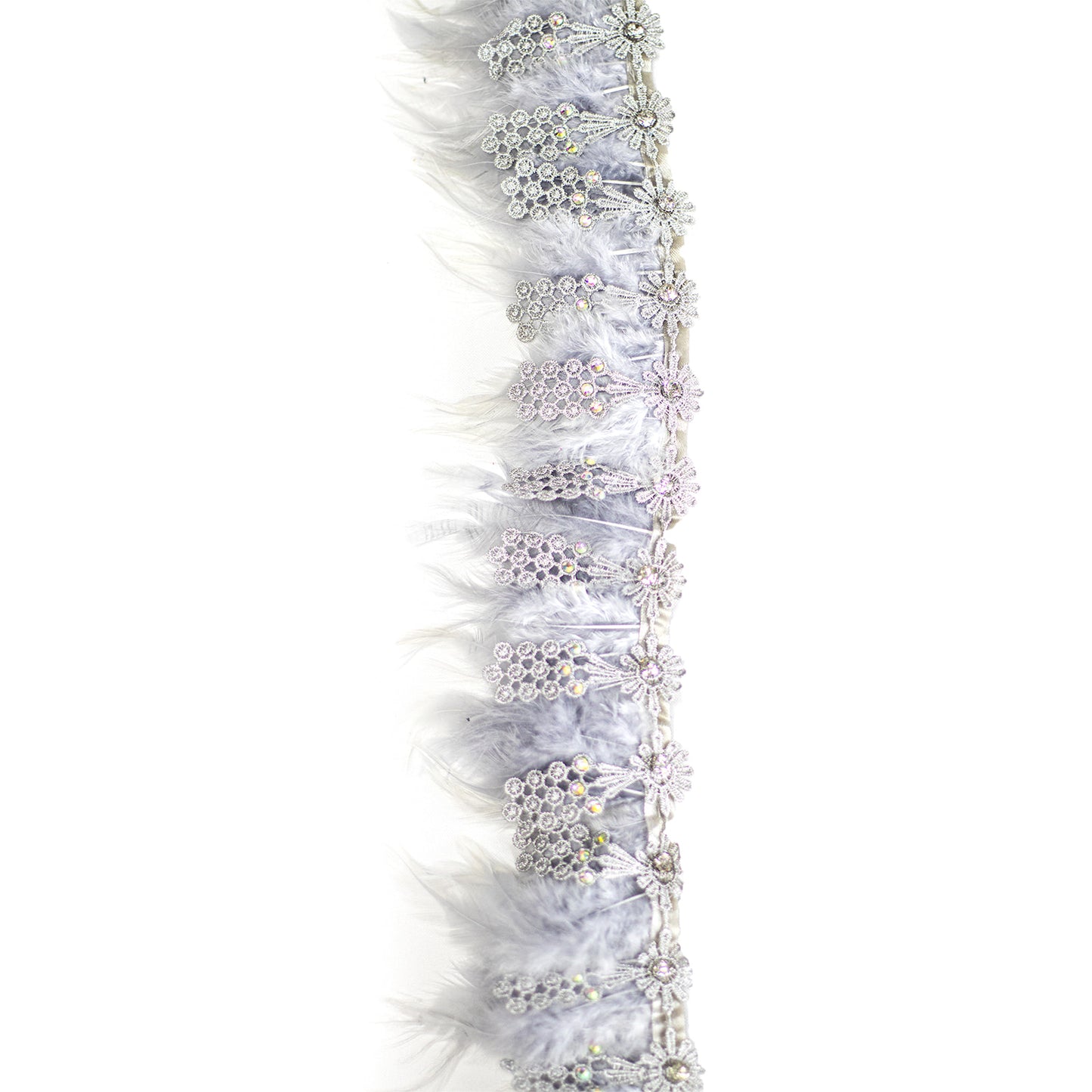 Beaded Trimming BT3167 - Silver Grey