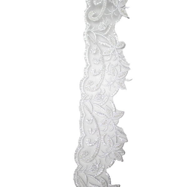 Beaded Trimming BT114 - White