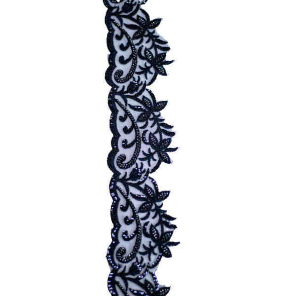 Beaded Trimming BT114 - Navy