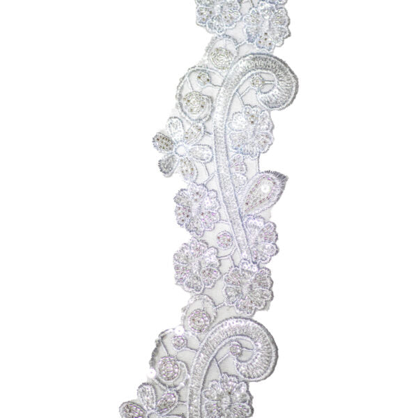 Beaded trimmimg BT 137 - White