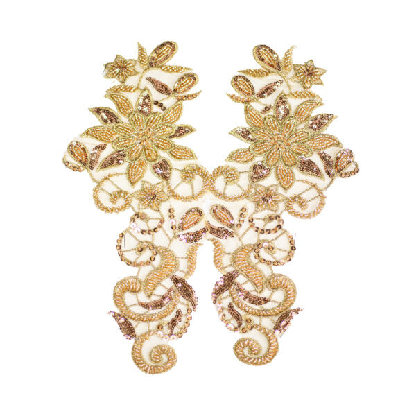 Beaded Motif BM123 - Bronze Gold