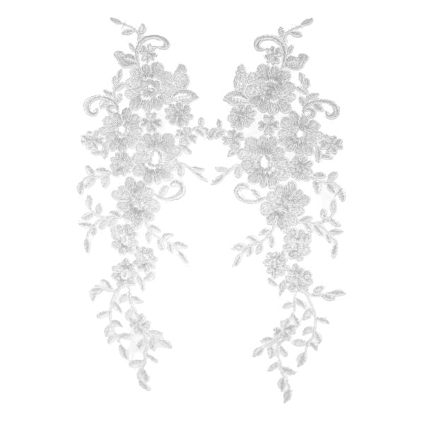 Embroided Motif EM007 - White