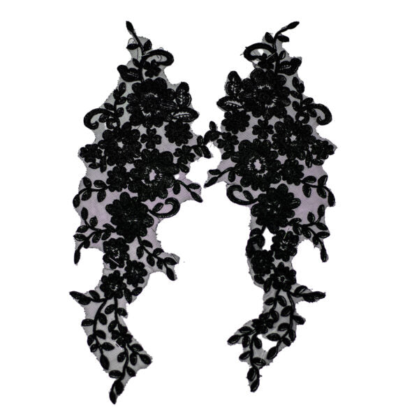 Embroided Motif EM007 - Black