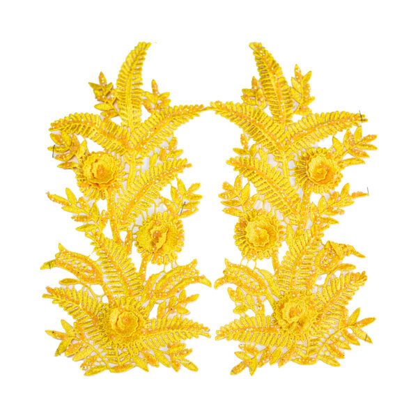 Embroided Motif EM3838 - Yellow