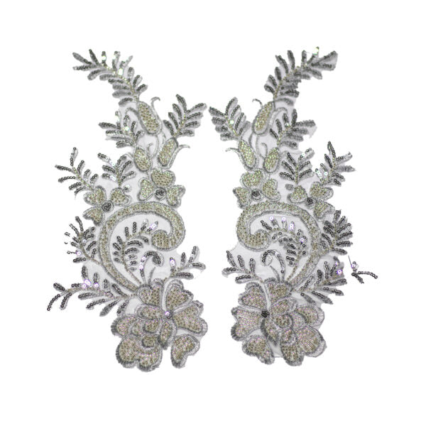 Beaded Motif BM3910 - Silver Grey