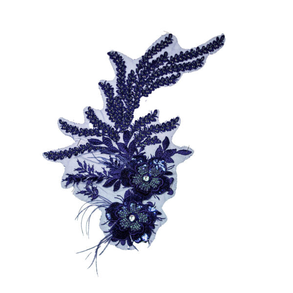 Beaded Motif BM3836 - Navy