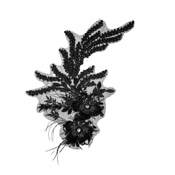 Beaded Motif BM3836 - Black