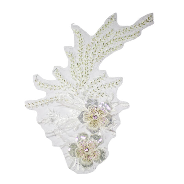 Beaded Motif BM3836 - White