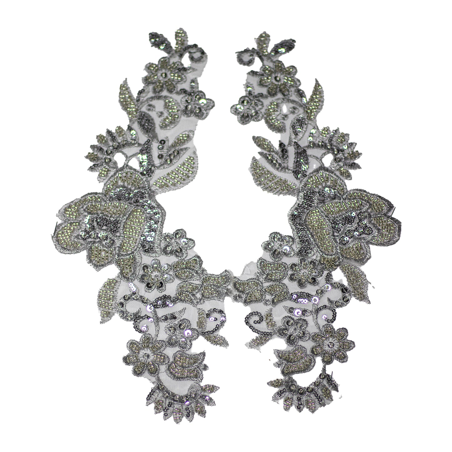 Beaded Motif BM3876 - Silver Grey