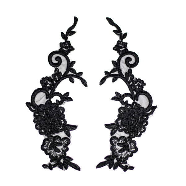 Embroided Motif EM008 - Black