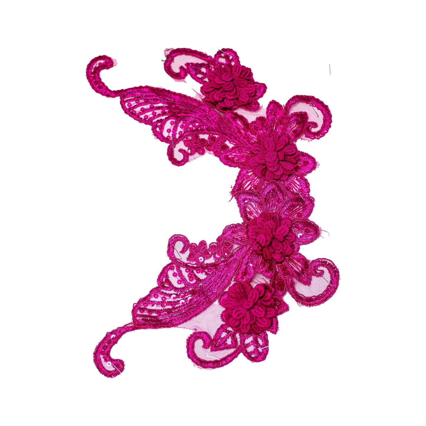 Embroided Motif EM286 - Ceres Pink