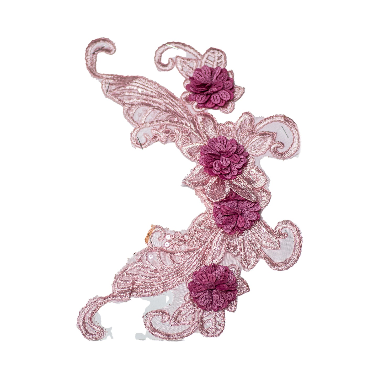 Embroided Motif EM286 - Dusty Pink