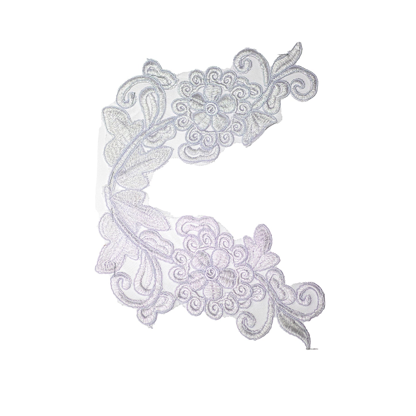 Embroided Motif EM329 - White