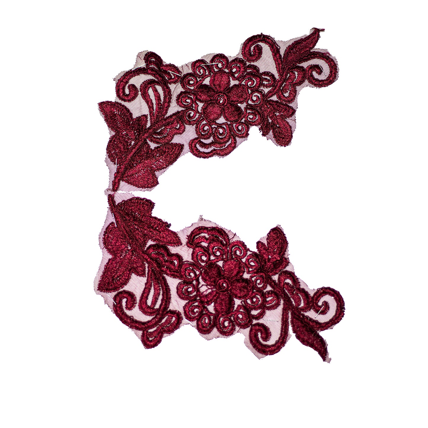 Embroided Motif EM329 - Maroon