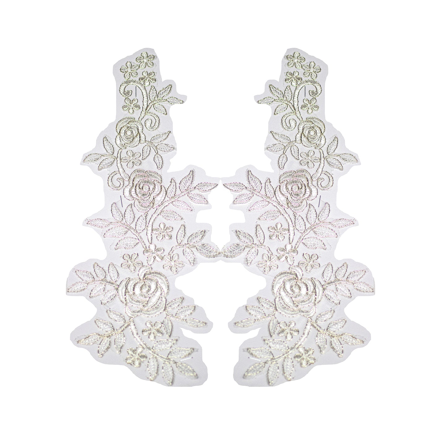 Decorative lace letter with floral patterns on a white background