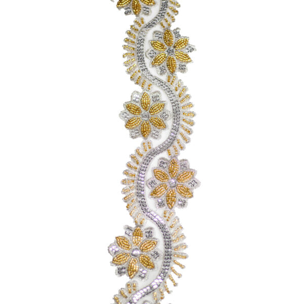Beaded Trimming BT3174 - Silver/Gold