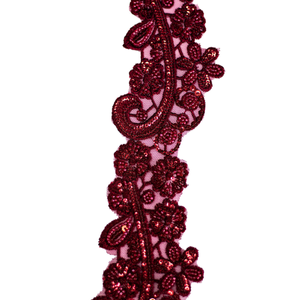 Beaded trimmings BT 137 - Maroon