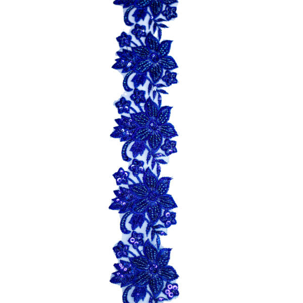Beaded Trimming BT146 - Royal Blue