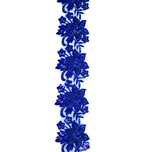 Beaded Trimming BT146 - Royal Blue
