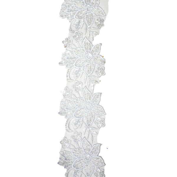 Beaded Trimming BT146 - White