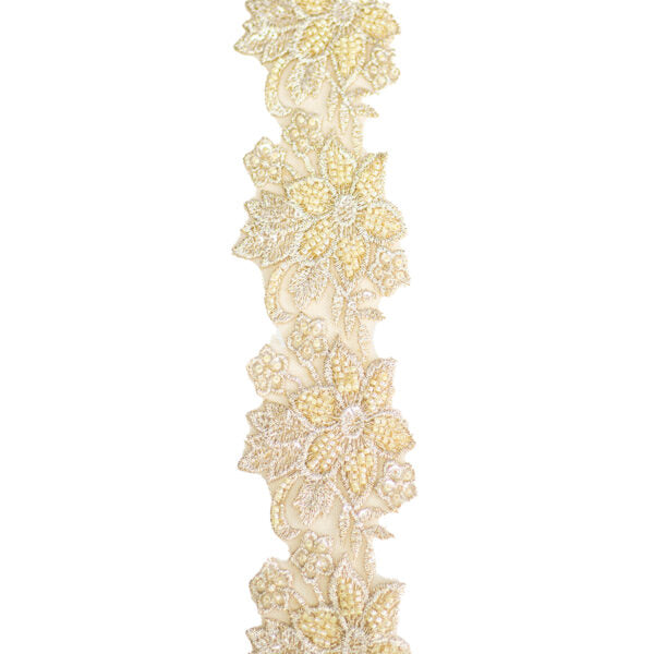 Beaded Trimming BT146 - Dark Cream