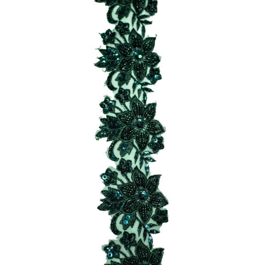 Beaded Trimming BT146 - Bottle Green