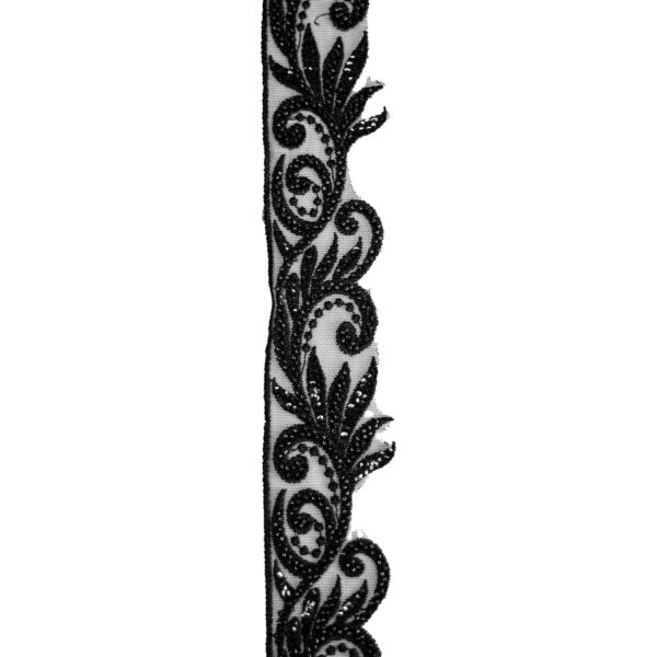 Beaded Trimming BT117 - Black