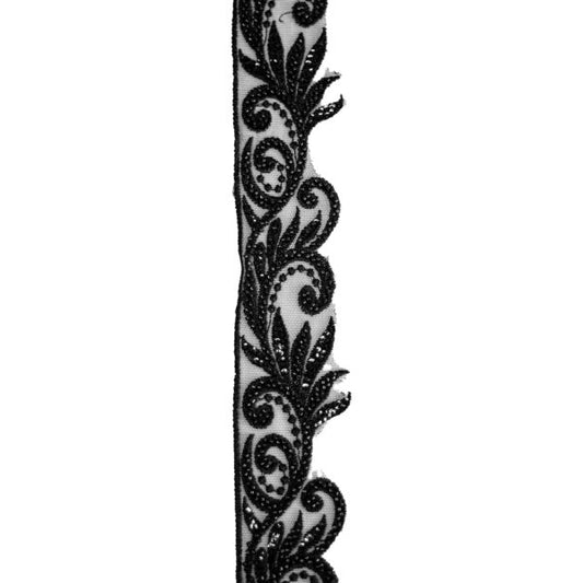 Beaded Trimming BT117 - Black
