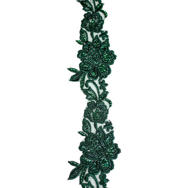 Beaded Trimming BT123 - Bottle Green