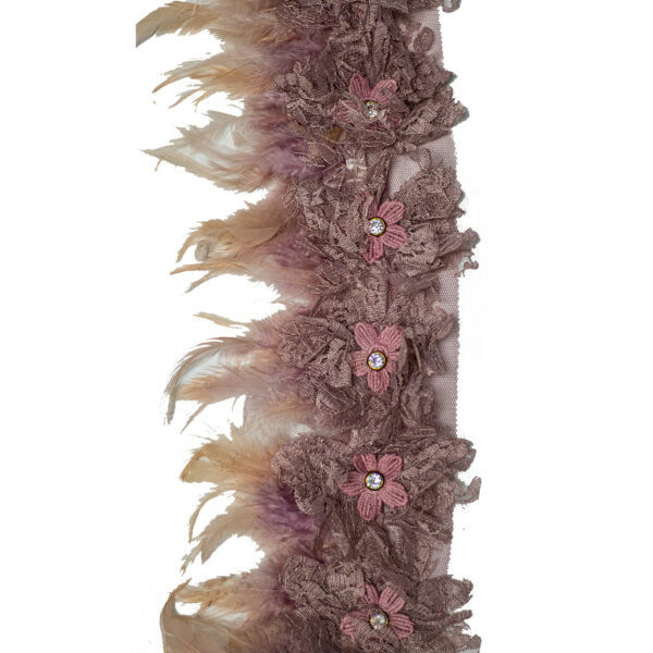 Beaded Trimming FBT3019 - Dusty Pink/Fawn