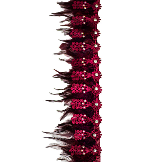 Beaded Trimming BT3167 - Maroon