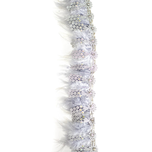 Beaded Trimming BT3167 - Silver Grey