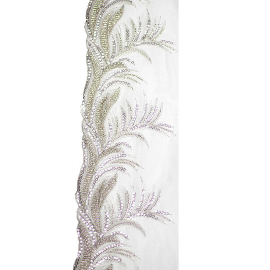 Beaded Trimming BT3165 - Silver Grey