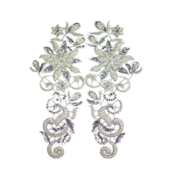 Beaded Motif BM123 - Silver Grey