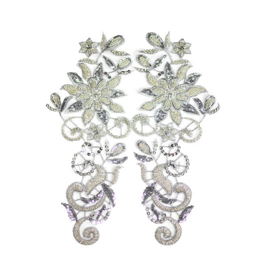 Beaded Motif BM123 - Silver Grey