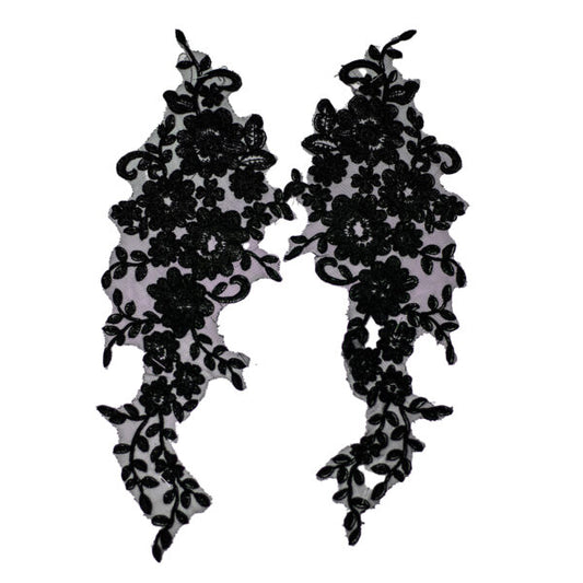 Embroided Motif EM007 - Black