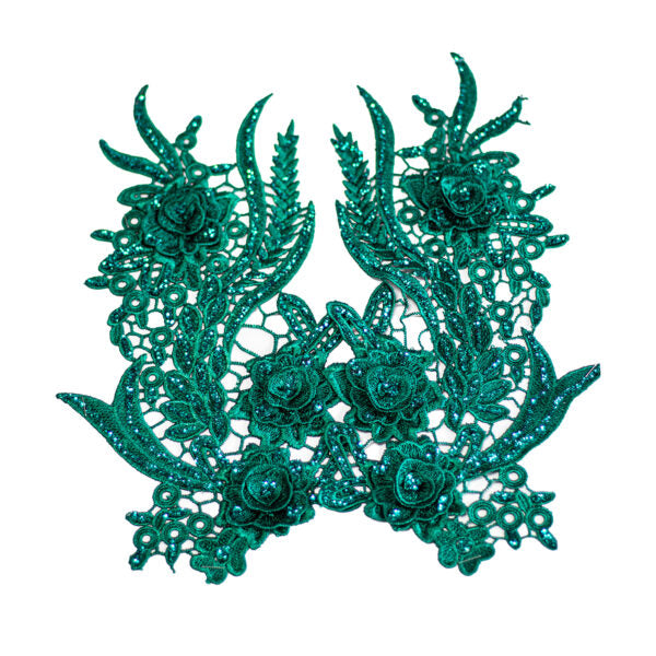 Embroided Motif EM3861 - Jade