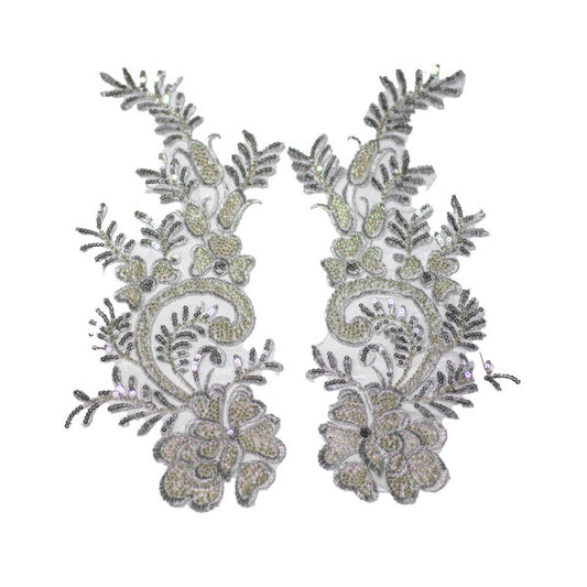 Beaded Motif BM3910 - Silver Grey