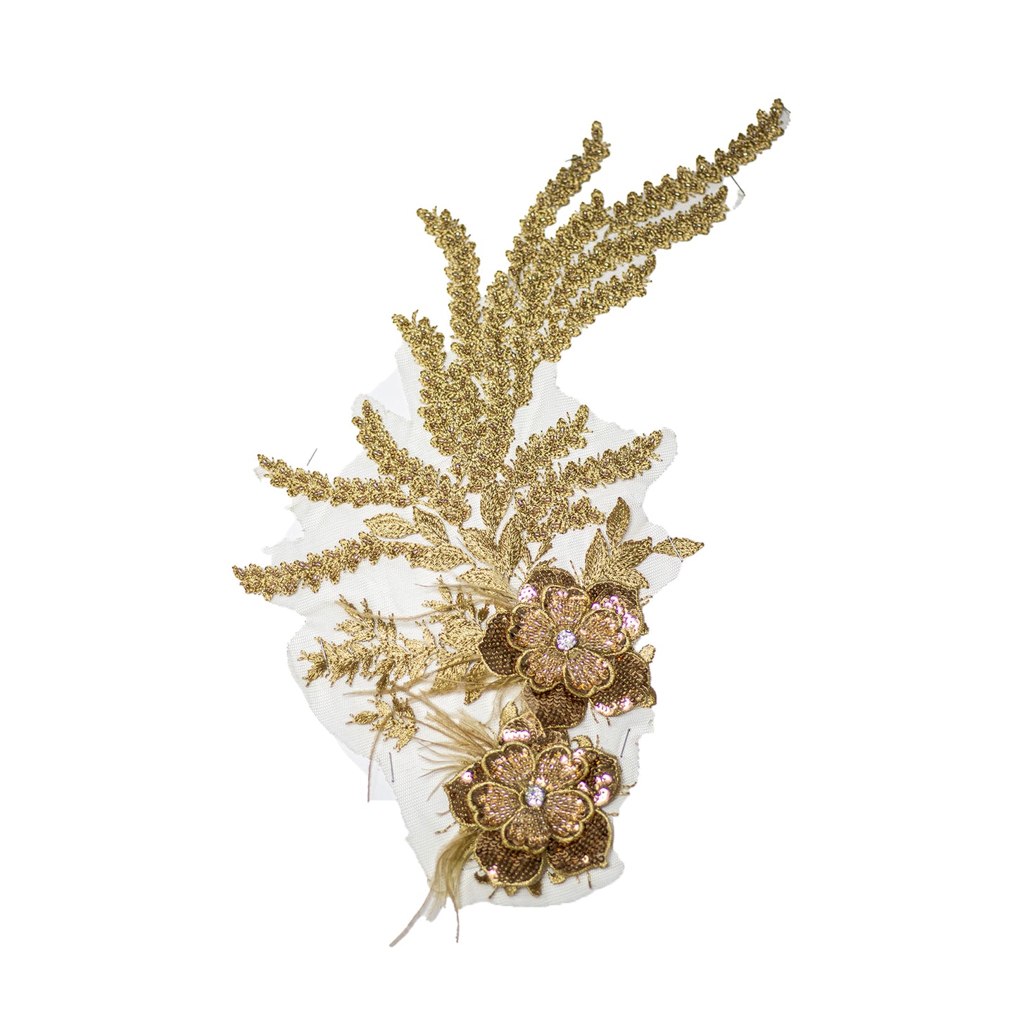 Beaded Motif BM3836 - Bronze Gold