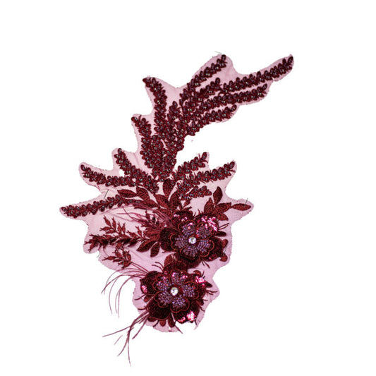 Beaded Motif BM3836 - Maroon