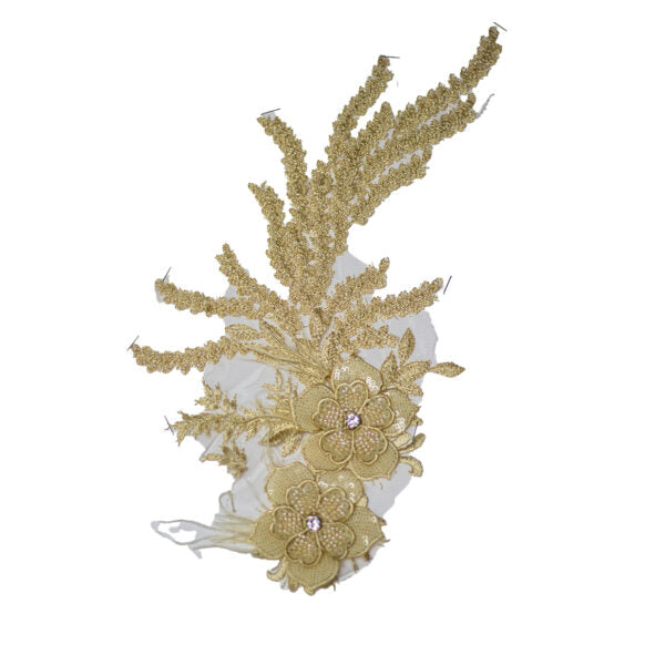 Beaded Motif BM3836 - Gold