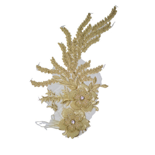 Beaded Motif BM3836 - Gold