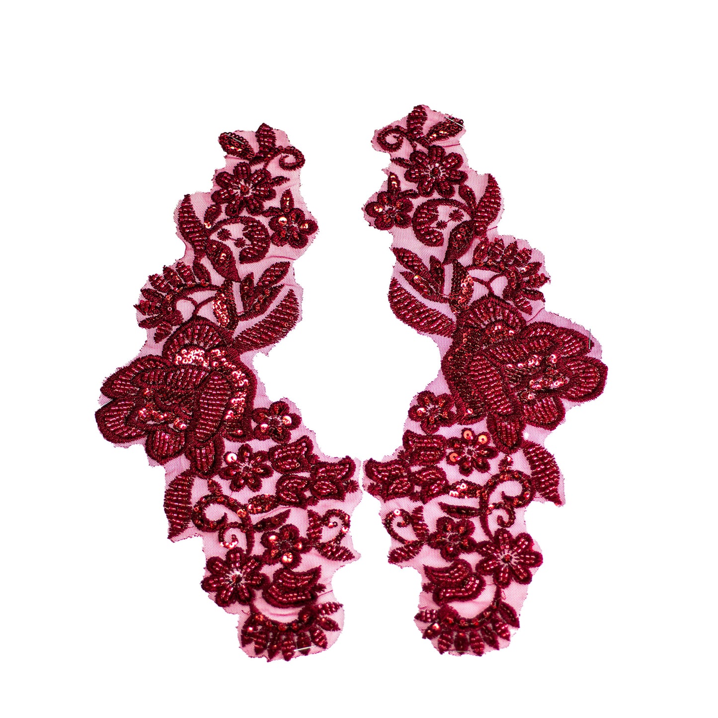 Beaded Motif BM3876 - Maroon