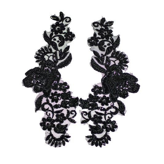 Beaded Motif BM3876 - Black