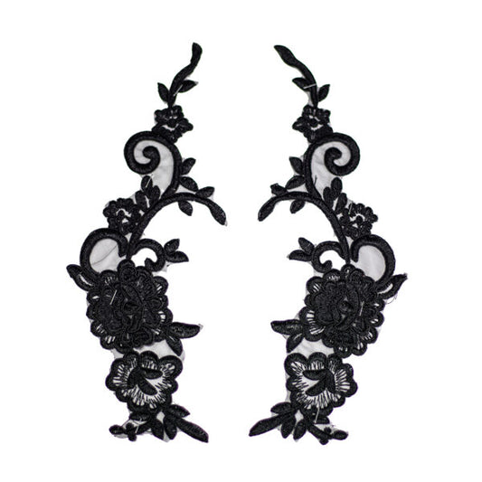 Embroided Motif EM008 - Black