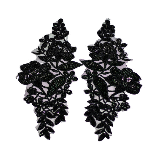 Beaded Motif BM3875 - Black